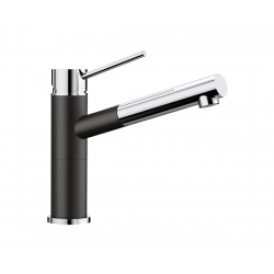 Bateria Blanco ALTA-S Compact Silgranit-Look Czarny/Chrom 526 161