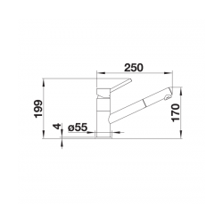 Bateria Blanco KANO-S Silgranit-Look Czarny/Chrom 526 174