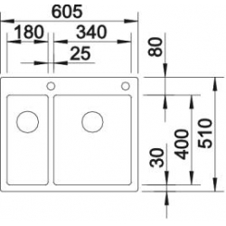 Zlewozmywak Blanco CLARON 340/180-IF/A 514 204