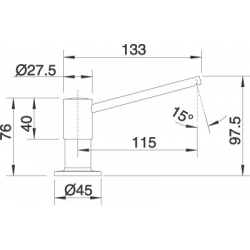 Dozownik do płynu Blanco TORRE satin platinum 527 722