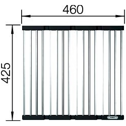Mata uniwersalna BLANCO stal nierdzewna 460 x 425 mm 238 482