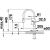 Bateria Blanco SOLENTA-S dźwignia z prawej chrom 522 404