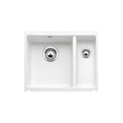 Zlewozmywak Blanco SUBLINE 350/150-U ceramiczny z korkiem automatycznym biały połysk 514 529