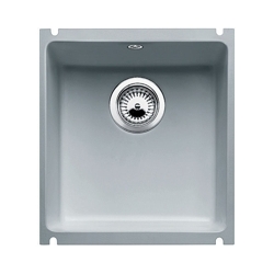 Zlewozmywak Blanco SUBLINE 375-U ceramiczny z korkiem automatycznym szarość aluminium 516 041
