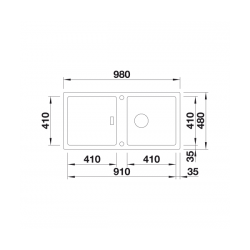 lewozmywak BLANCO ADON XL 6 S Silgranit PuraDur Antracyt odwracalny, korek auto., InFino 525347