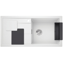Zlewozmywak BLANCO SITY XL 6 S BIAŁY PRAWA, INFINO, Z AKCESORIAMI LAVA GREY 525 051