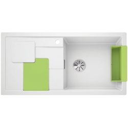 Zlewozmywak BLANCO SITY XL 6 S BIAŁY PRAWA, INFINO, Z AKCESORIAMI KIWI 525 063