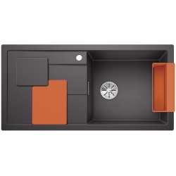 Zlewozmywak BLANCO SITY XL 6 S SZAROŚĆ SKAŁY PRAWA, INFINO, Z AKCESORIAMI ORANGE 525 057