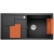 Zlewozmywak BLANCO SITY XL 6 S ANTRACYT PRAWA, INFINO, Z AKCESORIAMI ORANGE 525 056