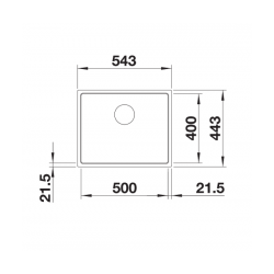 Zlewozmywak Blanco Subline 500-IF SteelFrame z korkiem InFino antracyt 524 107