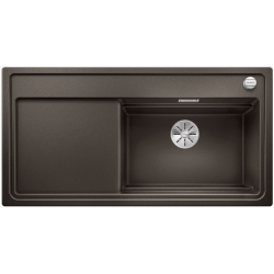 Zlewozmywak Blanco ZENAR XL 6S-F Steamer System Plus PRAWY z deską drewnianą, z korkiem InFino i korkiem aut KAWOWY 524 097