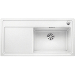 Zlewozmywak Blanco ZENAR XL 6S Steamer System Plus biały prawa komora z korkiem aut. z InFino z deską drewnianą 524 056
