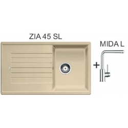 Zlewozmywak Blanco ZIA 45 SL kolory + bateria MIDA L chrom
