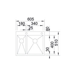Zlewozmywak Blanco ZEROX STYLE 340/180-IF/A 522 257
