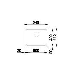 Zlewozmywak Blanco ETAGON 500-U bez korka automatycznego InFino 521 841