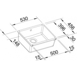 Zlewozmywak Blanco SUBLINE 500-U ceramiczny z korkiem automatycznym czarny 514 515