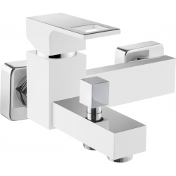 Bateria wannowa ścienna Deante ANEMON CHROM BIAŁY BCZ W100