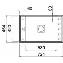 Zlewozmywak Elleci VALUE 130 PODWIESZANY K96 WHITE KERATEK LKV13096BSO