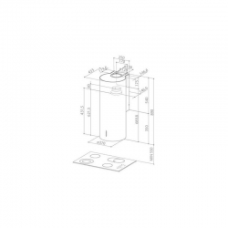 Okap kuchenny Faber Cylindra EV8 inox przyścienny 110.0332.307