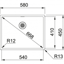 Zlewozmywak stalowy Franke BOX BXX 210/110-54 STAL SZLACHETNA JEDWAB 127.0453.660
