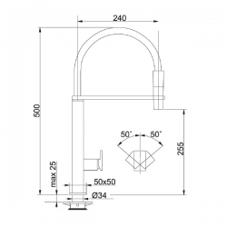Bateria Franke CENTINOX NEO PULL-DOWN 115.0547.855