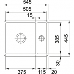 Zlewozmywak ceramiczny Franke KUBUS KBK 160 SZARY MAT 126.0442.588
