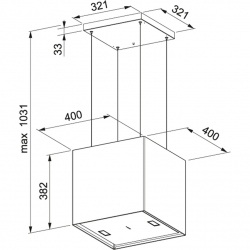 Okap kuchenny wyspowy Franke MERCURY 407 BK 110.0260.619