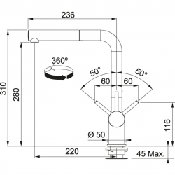 Bateria Franke FN 6110 beżowa 115.0373.832