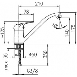 Bateria Franke NAREW 35 chrom 115.0352.331