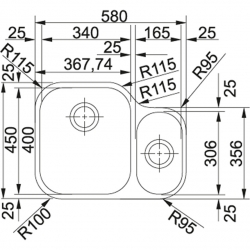 Zlewozmywak Franke ARMONIA AMX 160 122.0021.448