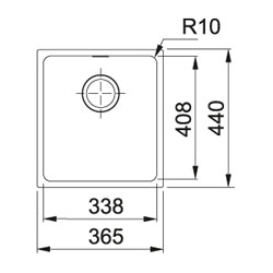 Zlewozmywak podwieszany Franke SIRIUS SID 110-34 onyx