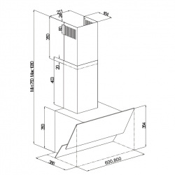 Okap kuchenny Silverline Model 3420 60 cm czarny