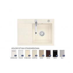Zlewozmywak Systemceram MERA 70 prawa komora Campina 50580118
