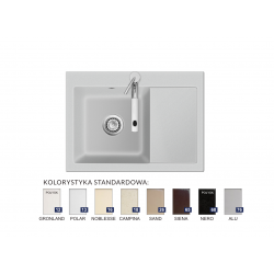 Zlewozmywak Systemceram MERA 70 lewa komora Alu 50590176