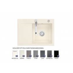 Zlewozmywak Systemceram MERA 70 prawa komora Schiefer 50580185