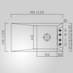 Zlewozmywak Systemceram SIRO 90 LAVA 50690180