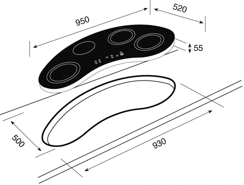 Electric induction hob 95 cm from Teka IRC 9430 KS 10210162