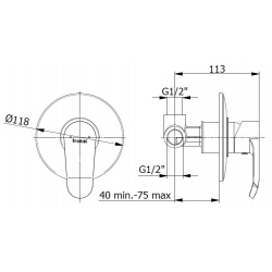 Bateria podtynkowa Fromac Dyva 2940 chrom