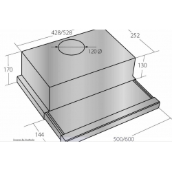 Okap kuchenny teleskopowy Akpo LIGHT 50 Eco inox
