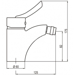 Bateria Deante KOSTEL BFK 031M chrom WYPRZEDAŻ