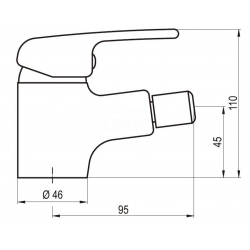 Bateria Deante MARBEL BFM 031M chrom WYPRZEDAŻ