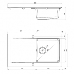 Zlewozmywak Deante MODERN ZQM A113 alabaster WYPRZEDAŻ