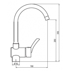 Bateria Deante KOSTEL BFK 062M chrom