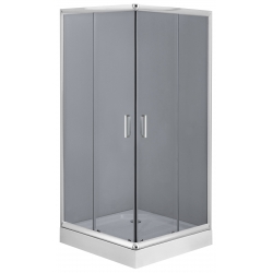 Deante Funkia Kabina kwadratowa 80 cm, szkło grafitowe KYC 442K