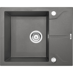 Deante Andante Flush Zlewozmywak 1-komorowy z ociekaczem - antracyt ZQN T11F