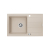 Zlew. SPARTA PLUS LUX (78x48) 1B 1D, beż piaskowy + Bateria SILVIO