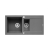 Zlew. MIDO (100x50) 1 1/2B 1D szary beton + bateria Bello