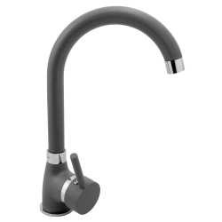 Zlew. MIDO (100x50) 1 1/2B 1D szary beton + bateria Bello