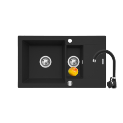 Zlew. KORFU (78 x 46) 1 1/2B 1D, volcano + bateria Bello