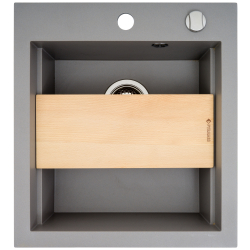 Zlew. SIROS (47x51,5) 1B, szary-beton